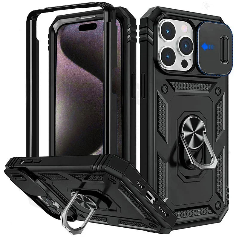 Phone Case Magnetic Kickstand & Sliding Camera Cover