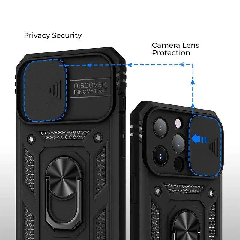 Phone Case Magnetic Kickstand & Sliding Camera Cover