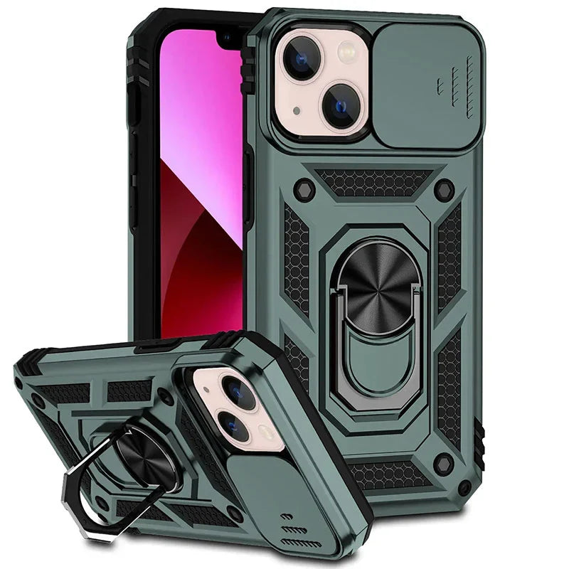 Phone Case Magnetic Kickstand & Sliding Camera Cover