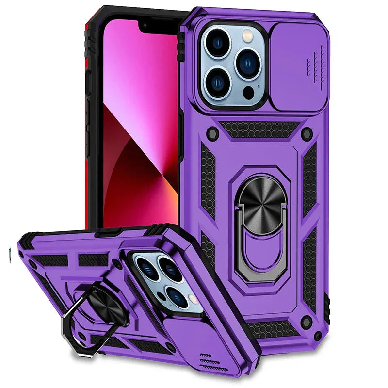Phone Case Magnetic Kickstand & Sliding Camera Cover