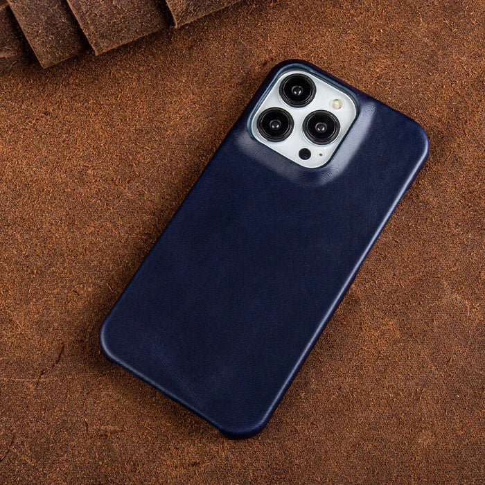 Phone Case Oil-Wax Leather Shock-Absorbing & MagSafe Compatible