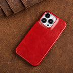 Phone Case Oil-Wax Leather Shock-Absorbing & MagSafe Compatible