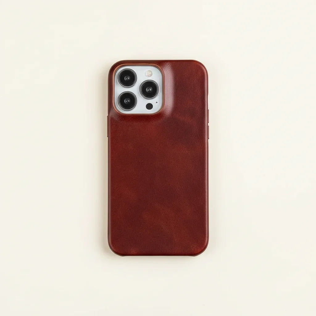 Phone Case Oil-Wax Leather Shock-Absorbing & MagSafe Compatible