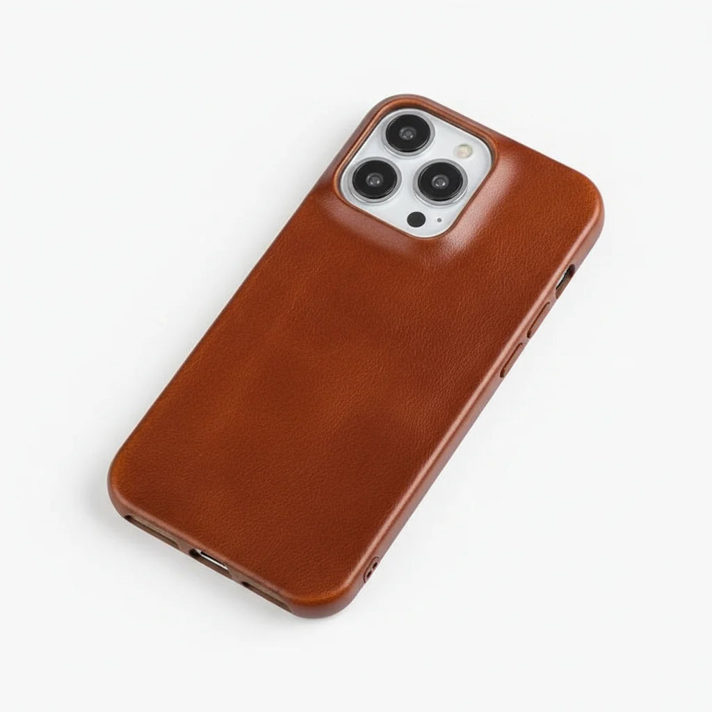 Phone Case Oil-Wax Leather Shock-Absorbing & MagSafe Compatible