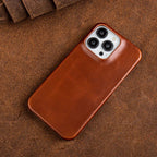 Phone Case Oil-Wax Leather Shock-Absorbing & MagSafe Compatible