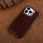 Phone Case Oil-Wax Leather Shock-Absorbing & MagSafe Compatible