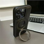 Phone Case Premium Leather MagSafe Compatible Ring Stand