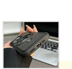 Phone Case Premium Leather MagSafe Compatible Ring Stand
