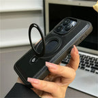 Phone Case Premium Leather MagSafe Fold-Out Ring Stand
