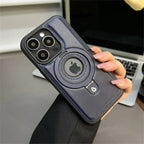 Phone Case Premium Leather MagSafe Fold-Out Ring Stand