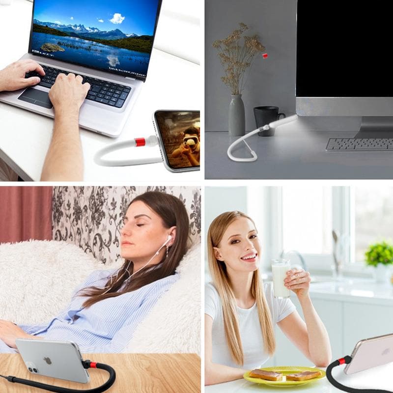 Phone Charging Cable 3-in-1 Fast Charging & Adjustable Stand