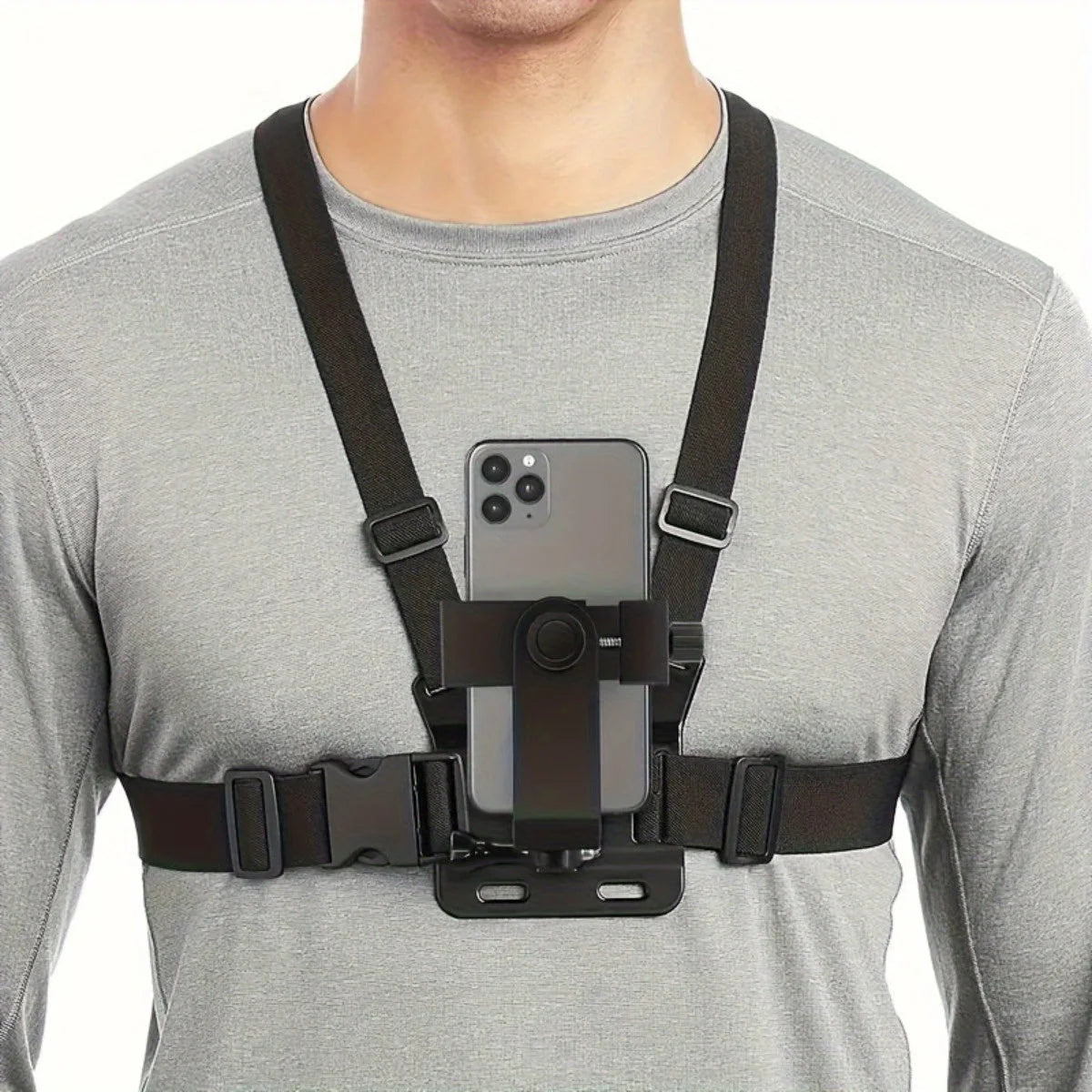 Phone Chest Mount Adjustable Straps Smartphones & Action Cameras