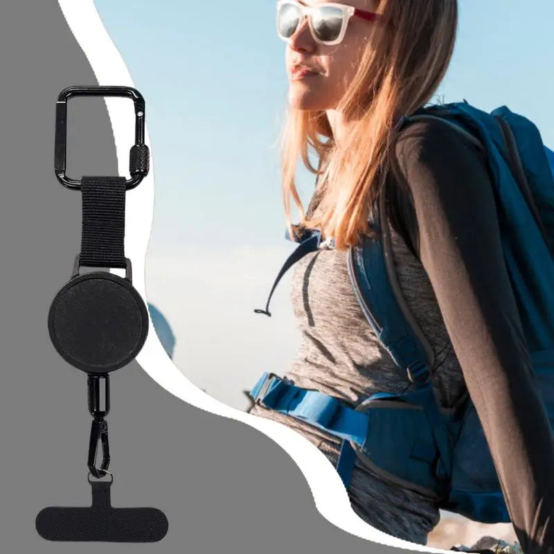 Phone Holder Anti-Theft Retractable Steel Tether & Belt Clip