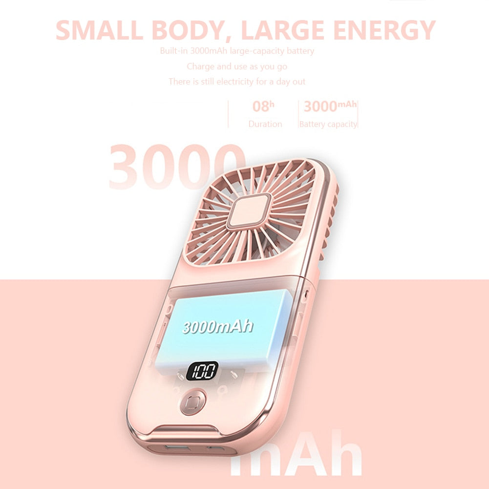 Phone Holder Cooling Fan Rechargeable 3000mAh