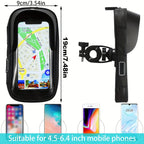 Phone Holder Handlebar Mount Waterproof 360-Degree Fits 4.5-6.4 Inch