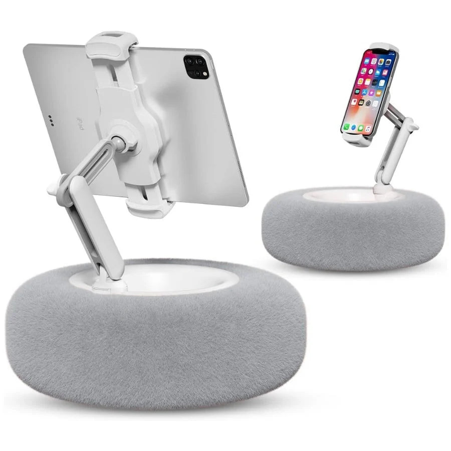 Phone Pillow Holder Hands-Free Plush Snack Bowl