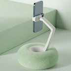 Phone Pillow Holder Plush Ergonomic Adjustable Slot & Snack Bowl