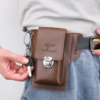 Phone Pouch Slim Faux Leather Belt Attachment
