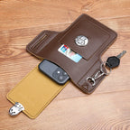 Phone Pouch Slim Faux Leather Belt Attachment