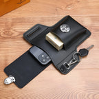 Phone Pouch Slim Faux Leather Belt Attachment