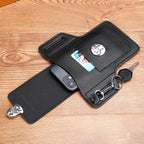 Phone Pouch Slim Faux Leather Belt Attachment