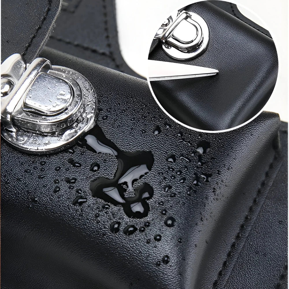 Phone Pouch Slim Faux Leather Belt Attachment