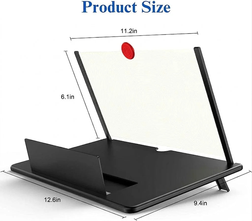 Phone Screen Magnifier 16-Inch Foldable 3D Acrylic Lens
