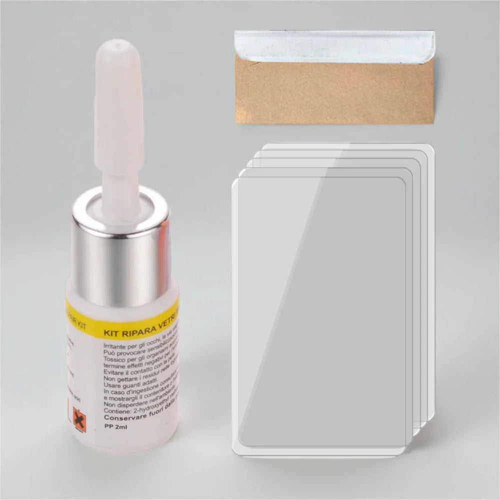 Phone Screen Repair Kit Pre-Mixed Resin & Curing Strips