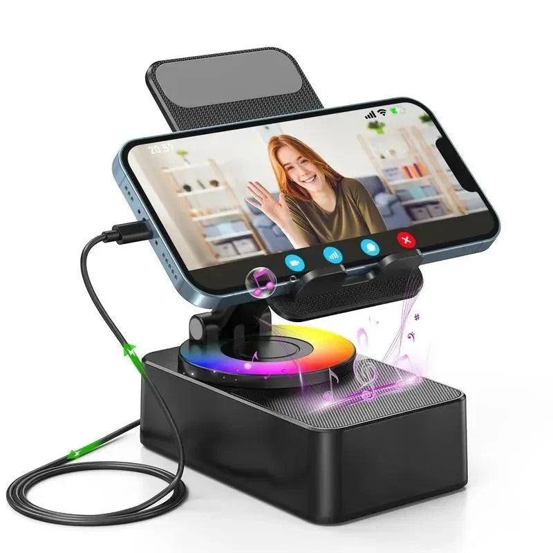 Phone & Tablet Speaker Stand Foldable Bluetooth 5.3 1500mAh