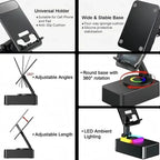 Phone & Tablet Speaker Stand Foldable Bluetooth 5.3 1500mAh