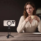 Phone Tripod Stand Foldable Aluminum Magnetic Quick Mount