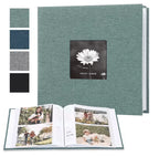 Photo Album Linen Cover Writable Acid-Free Pages