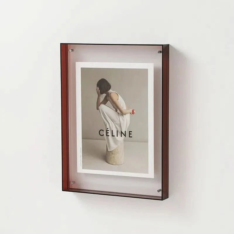 Photo Frame Acrylic Floating Photo Display Multiple Sizes