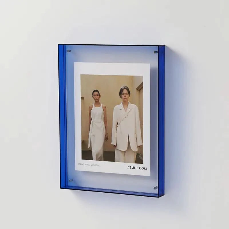 Photo Frame Acrylic Floating Photo Display Multiple Sizes
