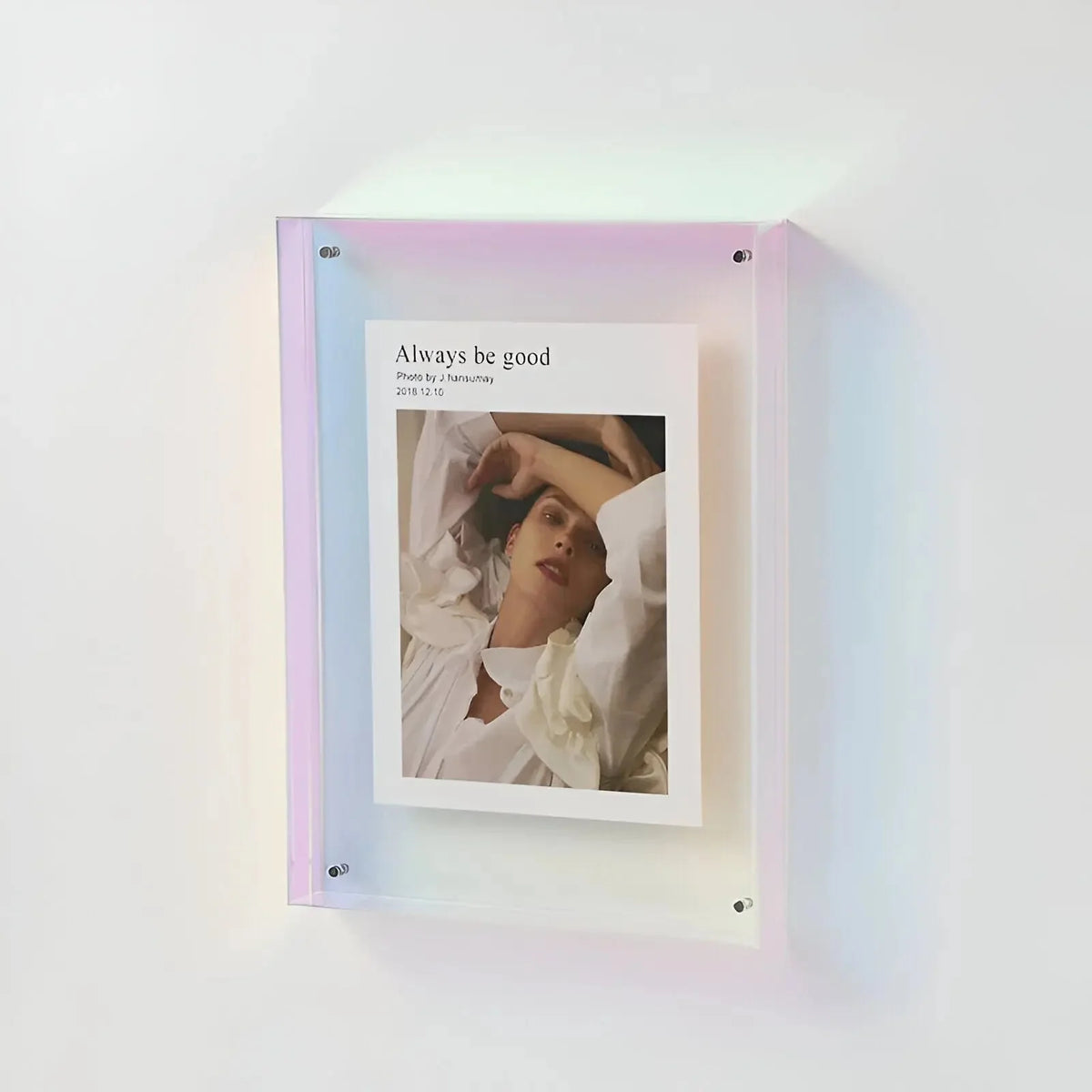 Photo Frame Double-Layer Acrylic Colored Edge