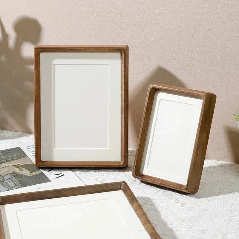 Photo Frame Solid Wood Acrylic Front & Rounded Corners