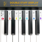 Piano & Keyboard Note Labels Reusable Silicone Double Staff