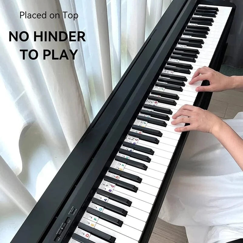Piano & Keyboard Note Labels Reusable Silicone Double Staff