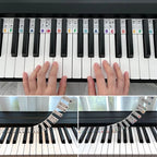 Piano & Keyboard Note Labels Reusable Silicone Double Staff