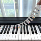 Piano & Keyboard Note Labels Reusable Silicone Double Staff