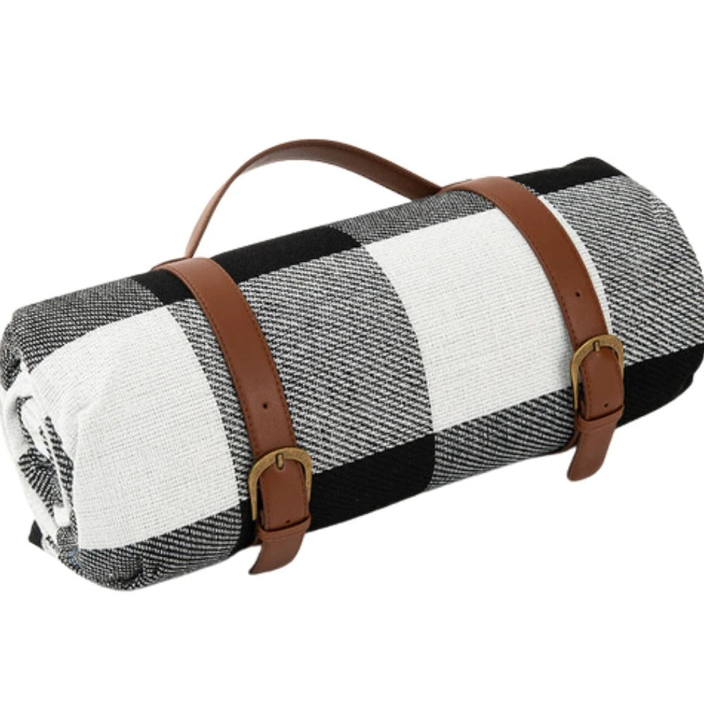 Picnic Blanket Foldable Soft Acrylic Top & Waterproof Bottom