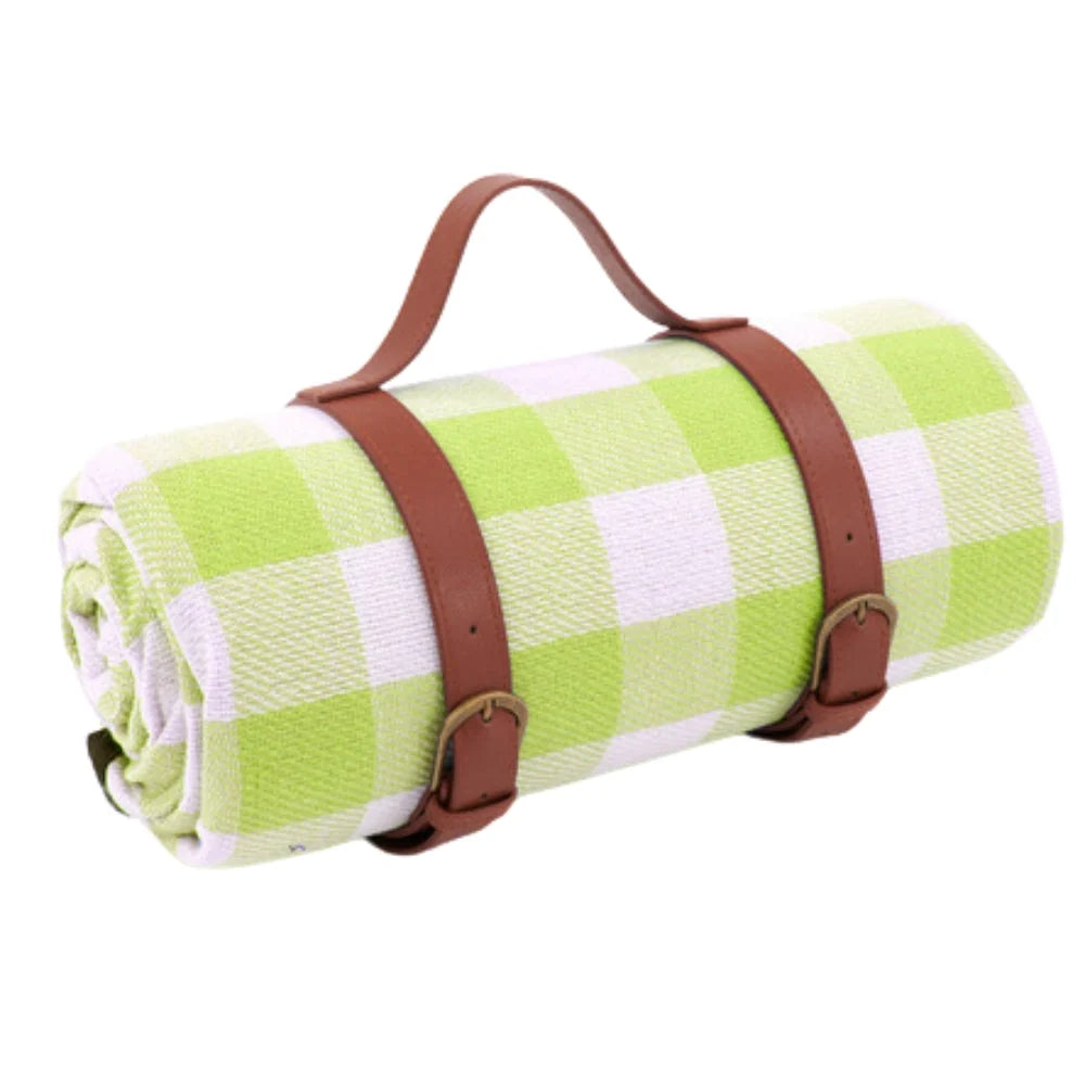 Picnic Blanket Foldable Soft Acrylic Top & Waterproof Bottom