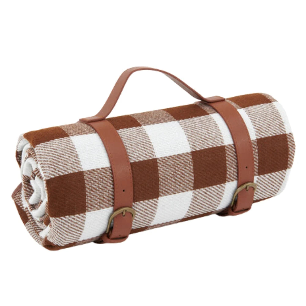 Picnic Blanket Foldable Soft Acrylic Top & Waterproof Bottom