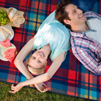 Picnic Blanket Foldable Soft Acrylic Top & Waterproof Bottom
