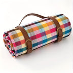 Picnic Blanket Foldable Soft Acrylic Top & Waterproof Bottom