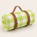 Picnic Blanket Soft Acrylic Top Waterproof Backing Foldable & Lightweight