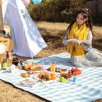 Picnic Blanket Waterproof PEVA Foam-Padded Foldable With Carry Strap