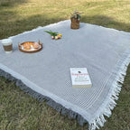 Picnic Blanket Woven Boho Tassel Fringe Lightweight & Foldable