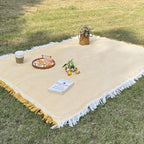 Picnic Blanket Woven Boho Tassel Fringe Lightweight & Foldable