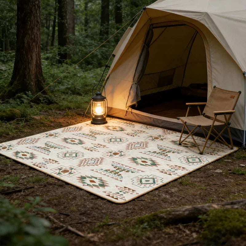 Picnic Mat Bohemian Geometric Print Moisture-Resistant